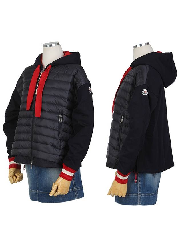 Hooded Cardigan Padded Red Navy - MONCLER - BALAAN 2