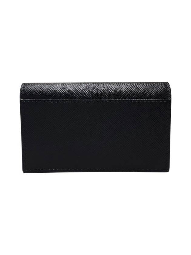 2MC122 Black Saffiano Lettering Logo Card Case - PRADA - BALAAN 3