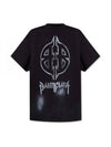 Metal BB Stencil Cotton Short Sleeve T-Shirt Black - BALENCIAGA - BALAAN 2