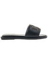 Double T Slide Slippers Black - TORY BURCH - BALAAN 3