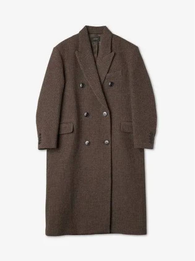 Virgin Wool Double Coat Brown - ISABEL MARANT - BALAAN 2