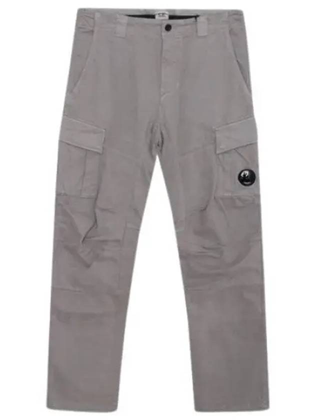 Lens Patch Stretch Satin Cargo Straight Pants Grey - CP COMPANY - BALAAN 2