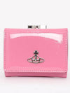 Shiny Patent Small Frame Leather Card Wallet Pink - VIVIENNE WESTWOOD - BALAAN 4