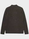 Camel Ribbed Mockneck Sweater Brown - NOIRER - BALAAN 4