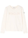 Moncler Kids 8 10 Logo Long Sleeve T Shirt Ivory - MONCLER - BALAAN 1