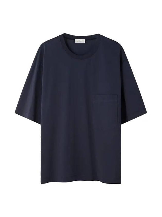 Men's Pigment Dyed Jersey Short Sleeve T-Shirt Dark Sapphire - LEMAIRE - BALAAN 1