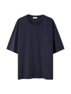 Men's Pigment Dyed Jersey Short Sleeve T-Shirt Dark Sapphire - LEMAIRE - BALAAN 1