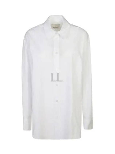 Fabrica Silk Long Sleeve Shirt White - ISABEL MARANT - BALAAN 2