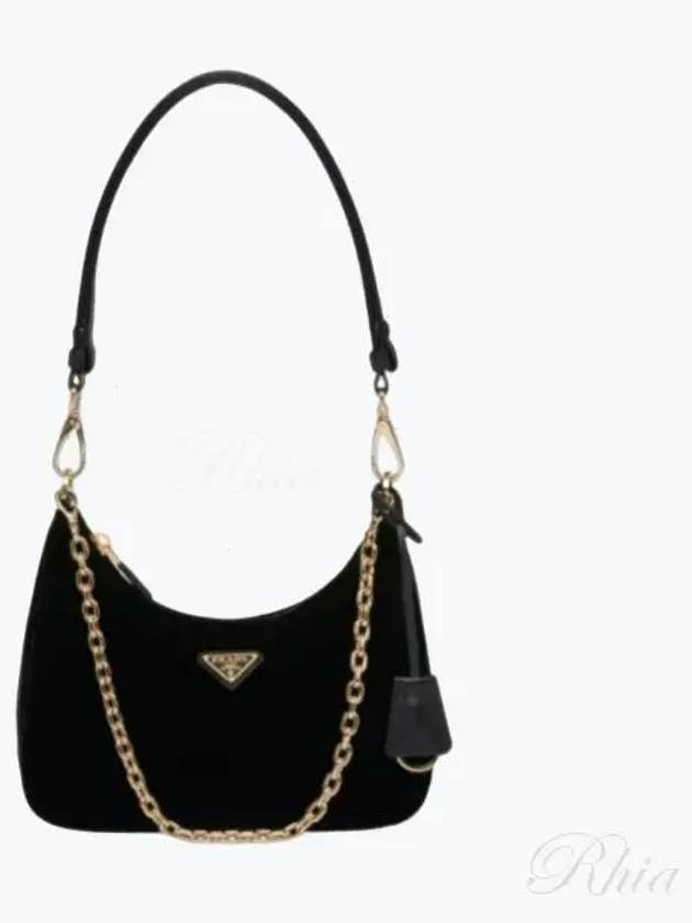 Re-Edition Velvet Mini Bag Black - PRADA - BALAAN 2