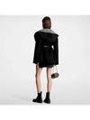 3D Monogram Double Breasted Wrap Coat Black - LOUIS VUITTON - BALAAN 6