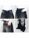 Distressed Wide Jeans Blue - VETEMENTS - BALAAN 4