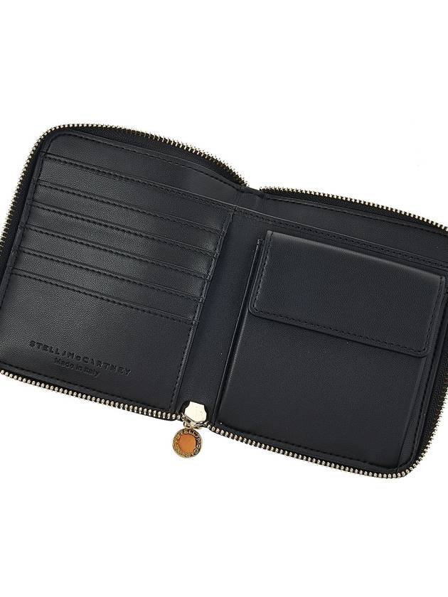 Stella McCartney Logo zipper round half wallet 7P0009 WP0057 1000 - STELLA MCCARTNEY - BALAAN 9