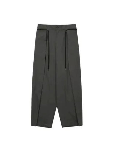 One tuck oversized cotton pants charcoal - AJOBYAJO - BALAAN 1