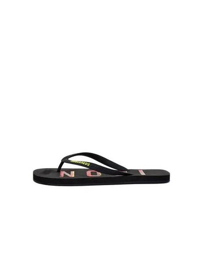 Men's ICON Insole PU Flip Flop Black 271392 - DSQUARED2 - BALAAN 1