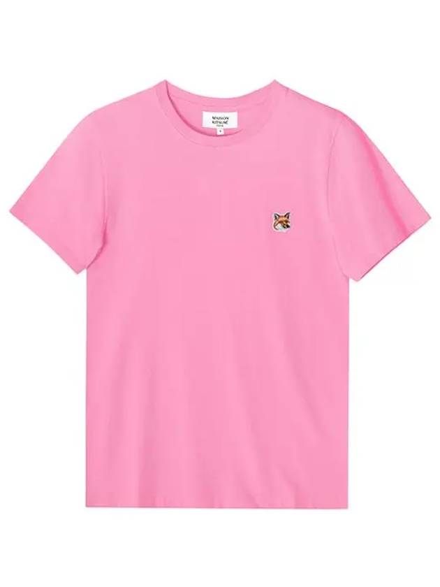 Fox Head Patch Regular Short Sleeve T-Shirt Pink - MAISON KITSUNE - BALAAN 5