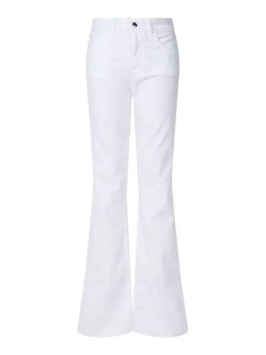 Women s Logo Patch Long Bootcut Jeans White 270550 - EMPORIO ARMANI - BALAAN 1