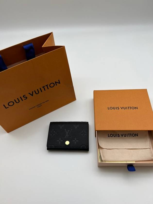 Monogram Embossed Leather Business Card Wallet Black - LOUIS VUITTON - BALAAN 9