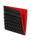 Chios Stud Card Wallet Black Red - CHRISTIAN LOUBOUTIN - BALAAN 6