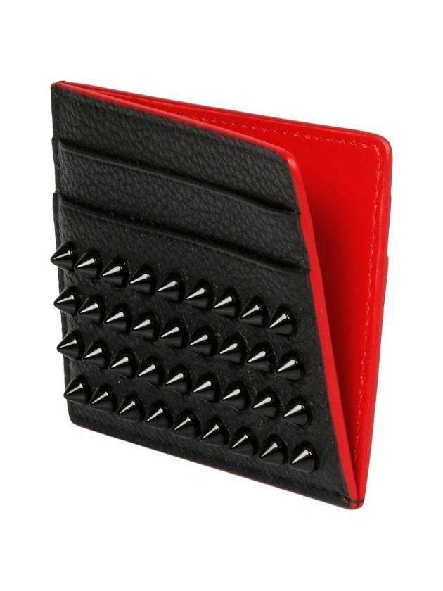 Chios Stud Card Wallet Black Red - CHRISTIAN LOUBOUTIN - BALAAN 6