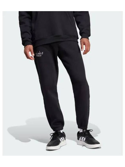 Brand Love Fleece Track Pants Black - ADIDAS - BALAAN 2