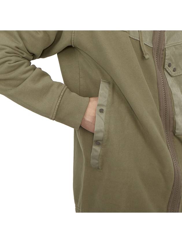 Snap Pocket Zip-up Hoodie Beige Khaki - TEN C - BALAAN 10