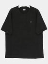 30/1 Sponge Fleece Short Sleeve Sweatshirt Black - CP COMPANY - BALAAN 4