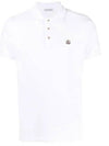 Logo Patch Polo Shirt White - MONCLER - BALAAN 3