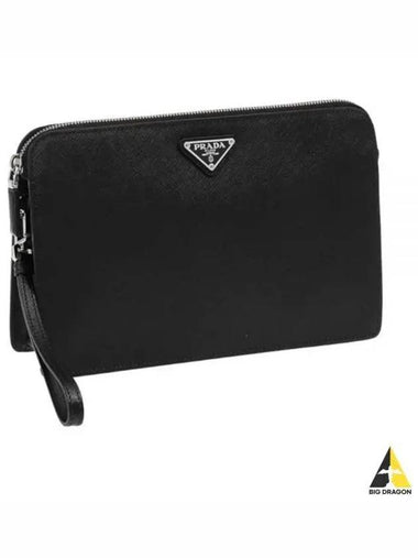 2VF056 OOI 9Z2 F0002 Saffiano leather clutch bag - PRADA - BALAAN 1