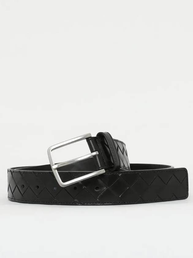 Intrecciato Belt Black - BOTTEGA VENETA - BALAAN 3