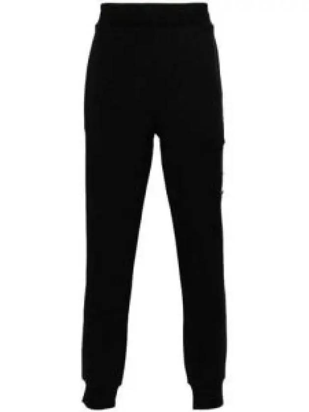 Diagonal Raised Fleece Cargo Track Pants Black - CP COMPANY - BALAAN 2