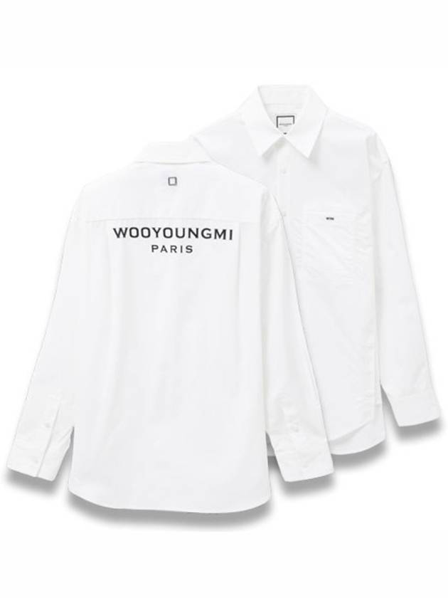 Back Logo Cotton Long Sleeve Shirt White - WOOYOUNGMI - BALAAN 2