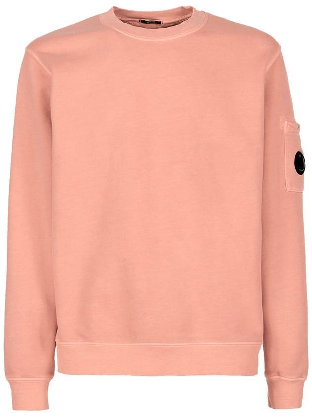 Lens Wappen Pocket Cotton Fleece Sweatshirt Pink - CP COMPANY - BALAAN 1