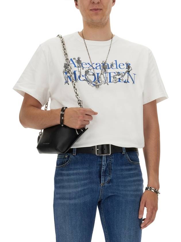 Logo Print Short Sleeve T-shirt White - ALEXANDER MCQUEEN - BALAAN 5