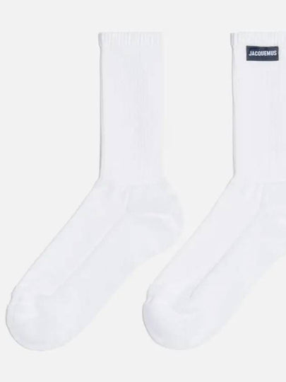 Les Casites Logo Label Cotton Socks White - JACQUEMUS - BALAAN 2