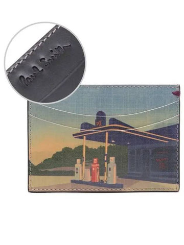 Men s Gas Station Printing Card Wallet AMXX 1772 W676 15S 1217167 - PAUL SMITH - BALAAN 1