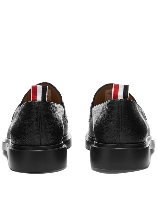 Pebble Grain Rubber Sole Penny Loafer Black - THOM BROWNE - BALAAN 4