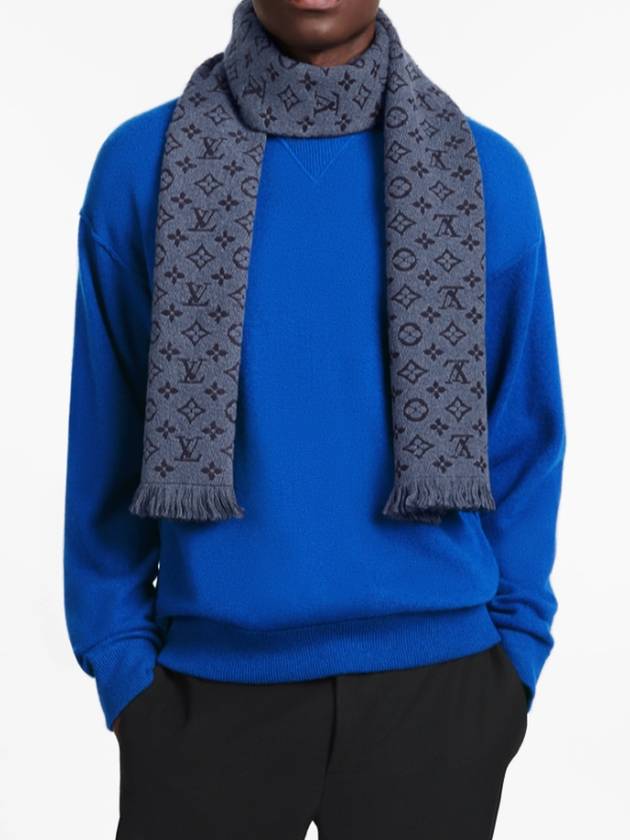 Monogram Classic Scarf Navy - LOUIS VUITTON - BALAAN 4