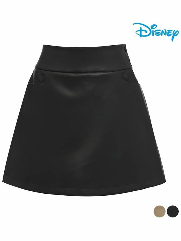 Women s Eco Leather Back Pleated A Line Skirt Culottes DN3LCR002 - DISNEY GOLF - BALAAN 2