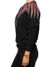 Marceloblon Red Wing Printing Sweatshirt Black - MARCELO BURLON - BALAAN 3