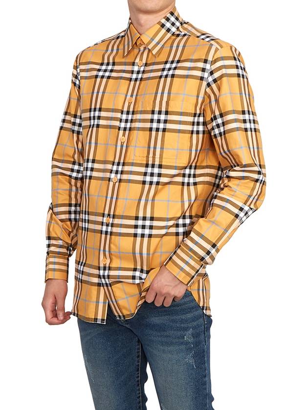 Men's Vintage Check Long Sleeve Shirt Dusty Orange - BURBERRY - BALAAN 6