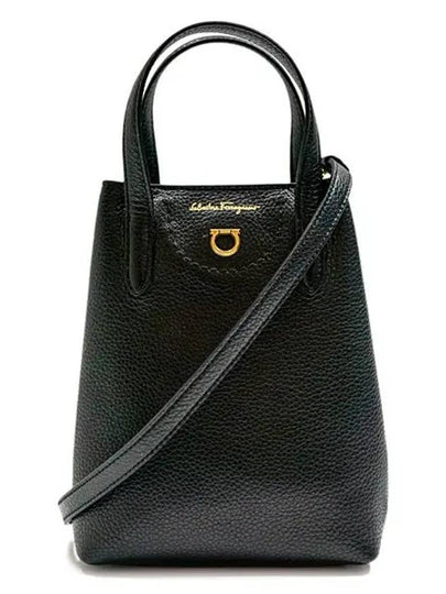 Gancini Mini Bag Black - SALVATORE FERRAGAMO - BALAAN 2