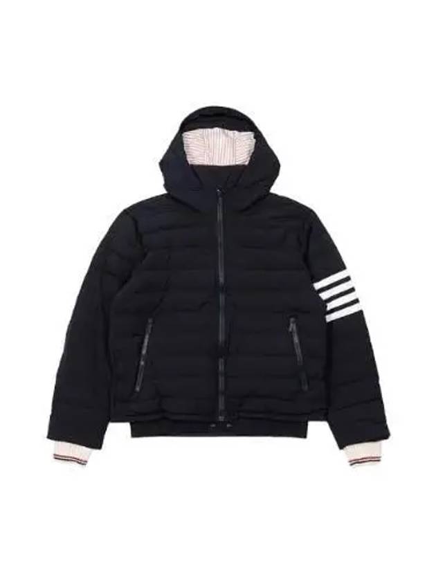 Poly Twill Down Filled 4-Bar Ski Padding Navy - THOM BROWNE - BALAAN 2