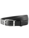 Men's Casual Leather Belt Black - MONTBLANC - BALAAN 7