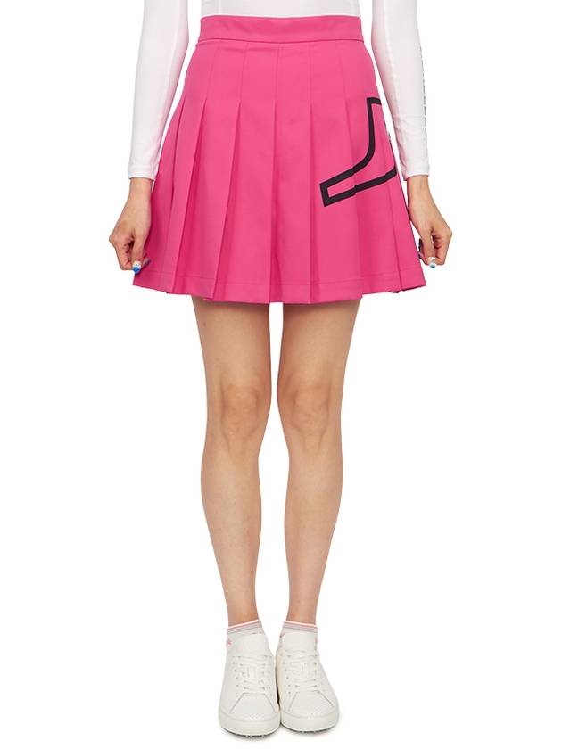 Naomi Pleated Skirt Fuchsia Purple - J.LINDEBERG - BALAAN 2