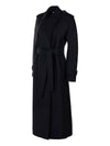 Harris Waff London Belted wool trench coat A1129MLK 199 - HARRIS WHARF LONDON - BALAAN 2