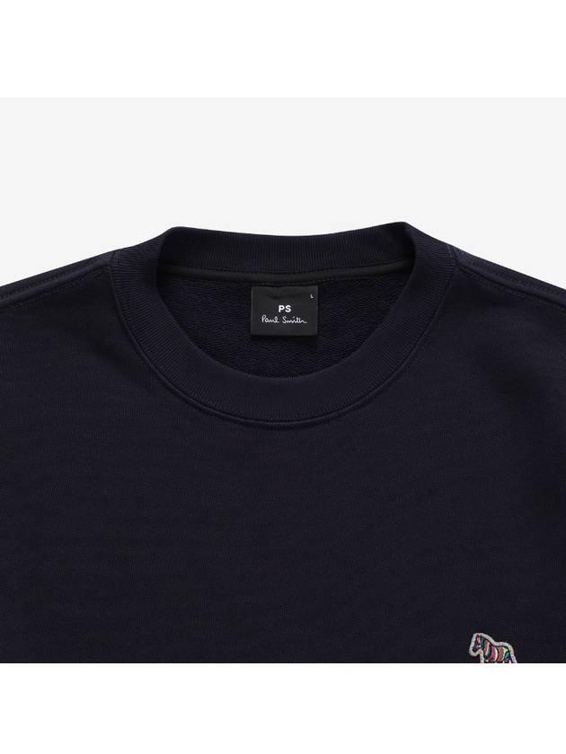 Zebra Patch Organic Cotton Sweatshirt Navy - PAUL SMITH - BALAAN 4