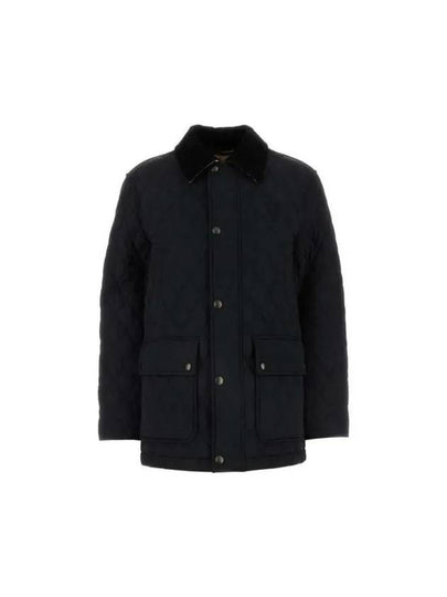 Barn Corduroy Collar Quilted Jacket Black - BURBERRY - BALAAN 2