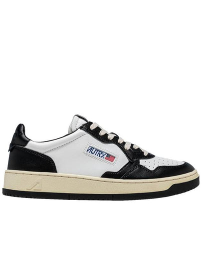 Medalist Leather Low Top Sneakers White Black - AUTRY - BALAAN 2