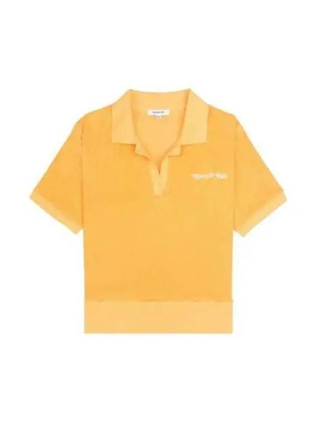 NY Tennis Club Terry Effect Polo Shirt Orange - SPORTY & RICH - BALAAN 2