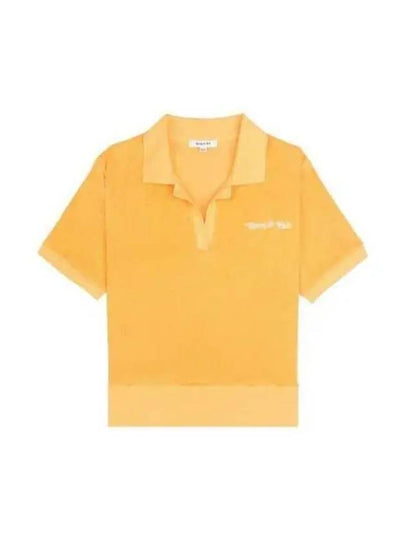 NY Tennis Club Terry Effect Polo Shirt Orange - SPORTY & RICH - BALAAN 2